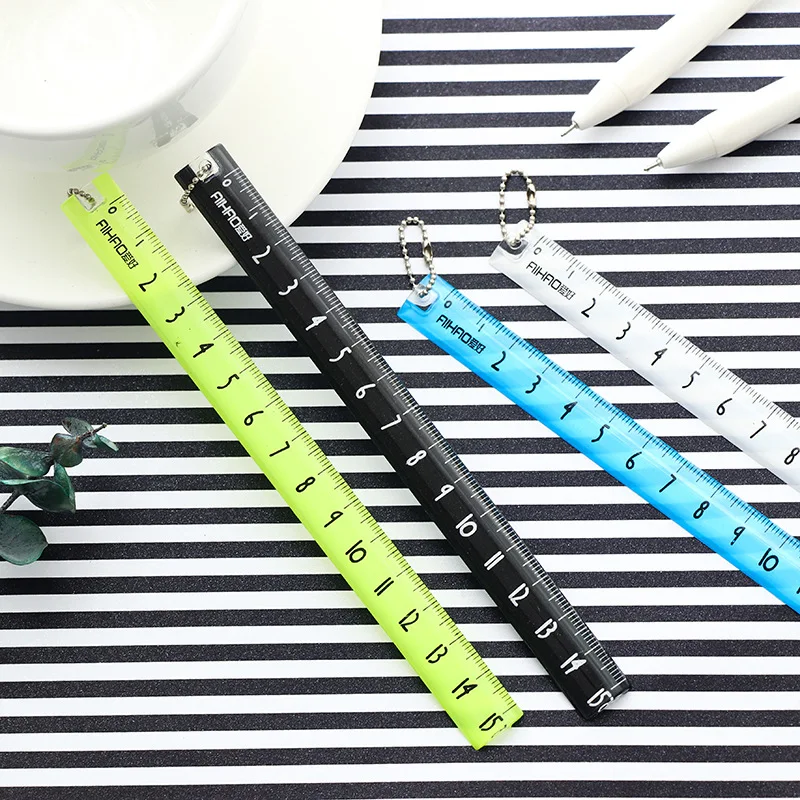 Портативная детская многофункциональная мультяшная пластиковая линейка для