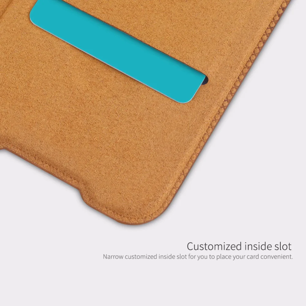 Nillkin leather case for xiaomi redmi note 7 /pro prime QIN Protective flip Cover wallet Case | Мобильные телефоны и