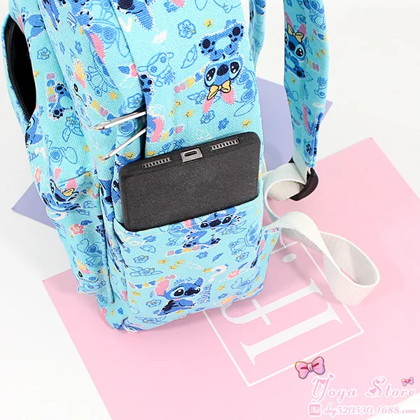 Дисней Стич мультфильм детский рюкзак сумка для школы холст tote Досуг средняя школа Студенческая сумка мода путешествия