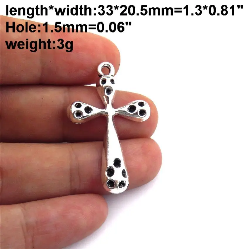 No42-4pcs 21714 Винтажный серебряный крест, крылья Иисуса, подвески, Подвески для изготовления ювелирных изделий, ручная работа, подвески, сделай сам, ожерелье, No25-48 - Окраска металла: No42-4pcs