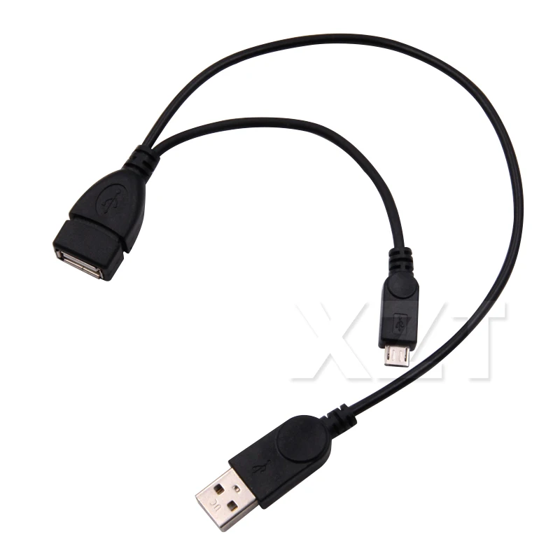 Кабель адаптер Micro USB Male to A & Female для SAMSUNG SONY Y сплиттер OTG кабель|Акустическая линия|