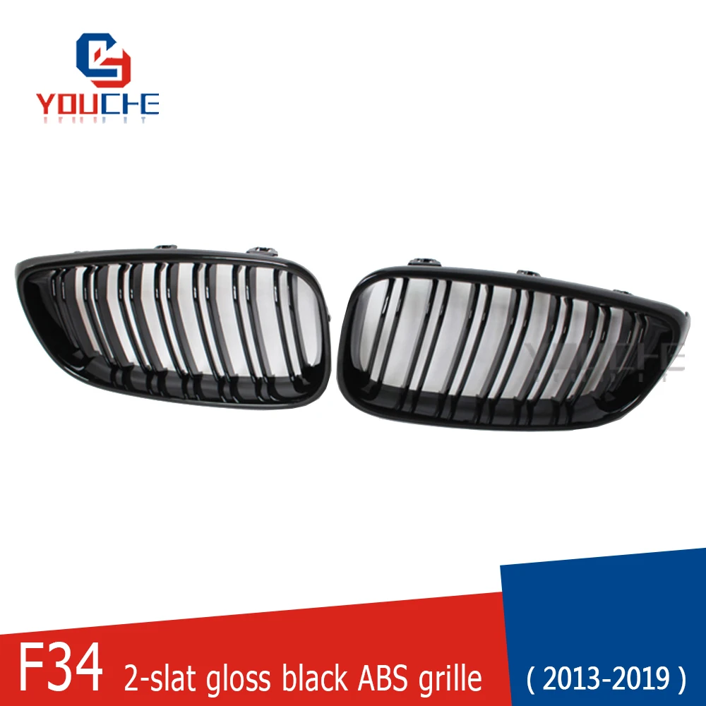 F34 Решетка переднего бампера 2 slat ABS пластик для BMW 3 серии GT 5 дверный хэтчбек 2013 2019