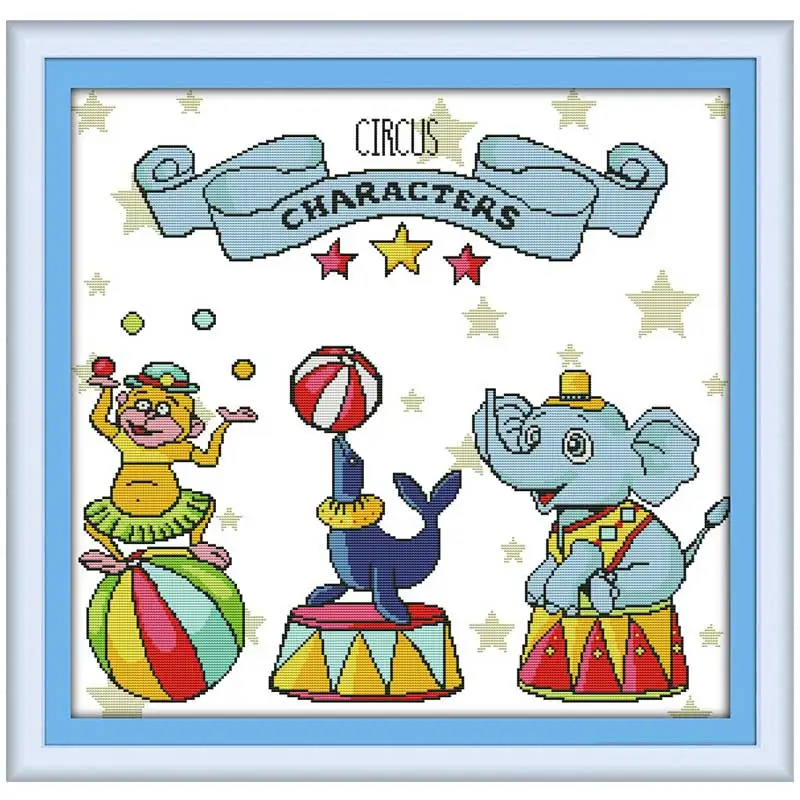 Цирковые узоры Счетный крест 11CT 14CT набор крестиков оптовая продажа вышивка