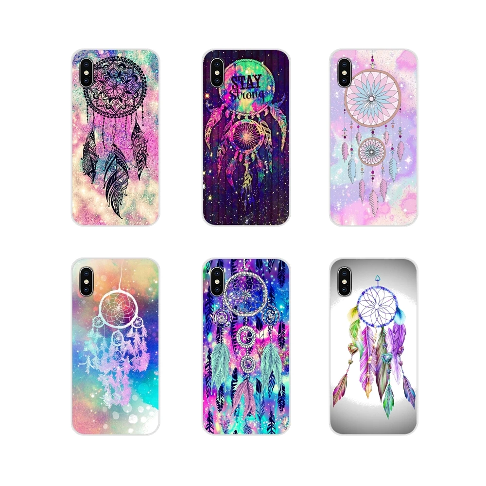 Прозрачный чехол из ТПУ симпатичный с мандалой этническим пером Ловец снов для