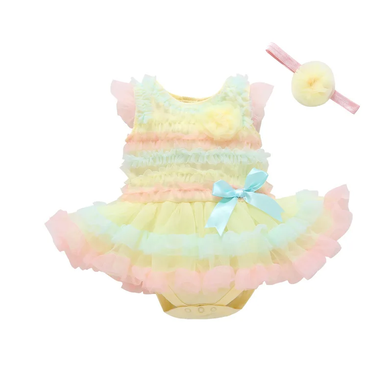 Новинка 2018 платье для маленьких девочек летнее балетное детское с короткими