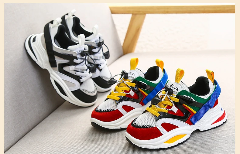 CCTWINS KIDS/ весенние детские модные спортивные кроссовки для маленьких девочек; Брендовые повседневные кроссовки из натуральной кожи для мальчиков; Цвет Черный; FS2572