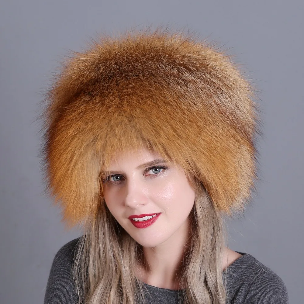 Зимняя шапка шапочки skullies Женщины cap Теплый меховой помпон толщиной с натуральным лисьим мехом cap натурального меха шляпа женская вязаная шапка женская крышка
