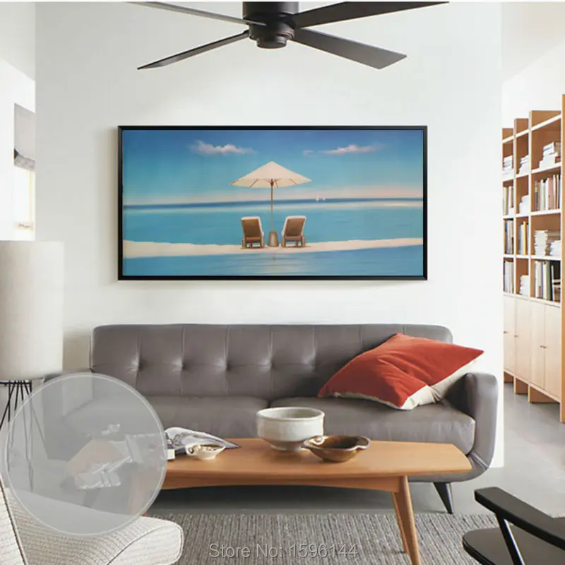 

Hand painted Canvas Oil Paintings Seascape Beach Wall Art Picture for Living room Modern decoration Painting #904