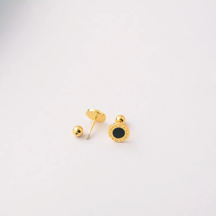 Серьги из стерлингового серебра S925 пробы модные круглые серьги-гвоздики с