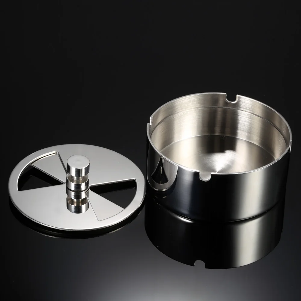 Высококачественная портативная практичная домашняя металлическая пепельница