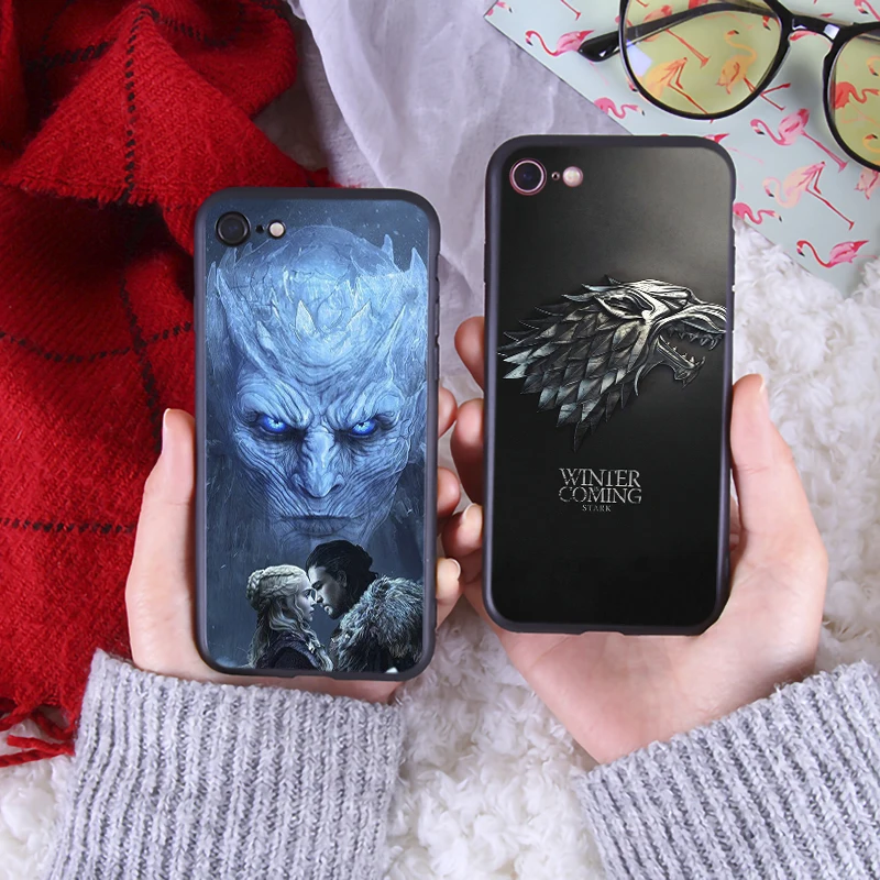 Game of Thrones Phone Case for iPhone 6 6s 7 8 Plus X XR XS Max Soft Shockproof Silicone Cover Jon Snow Dany Luxury |