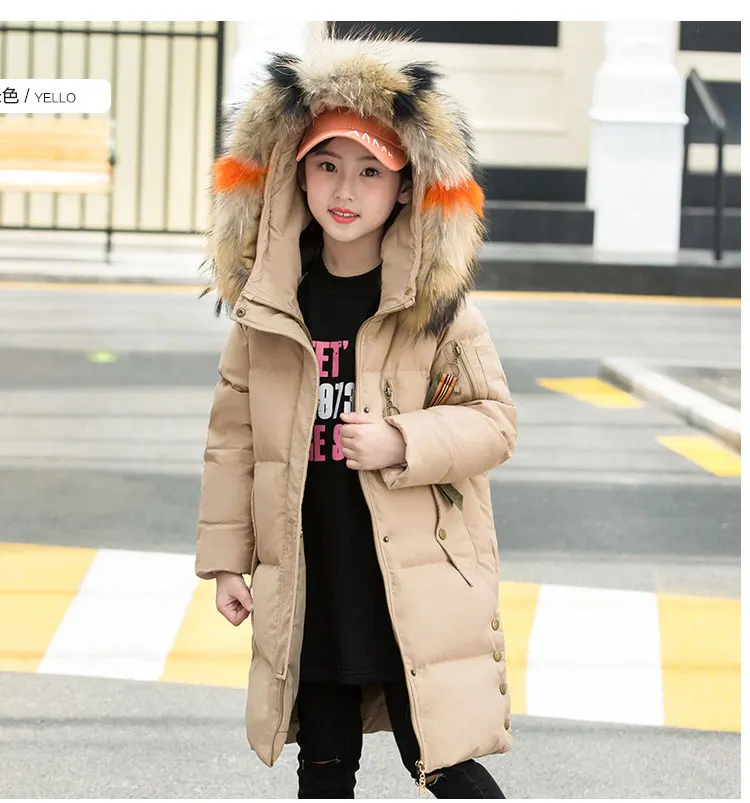 children Down& Parkas 6-15 T winter kids outerwear boys casual warm hooded jacket for boys solid boys warm coats