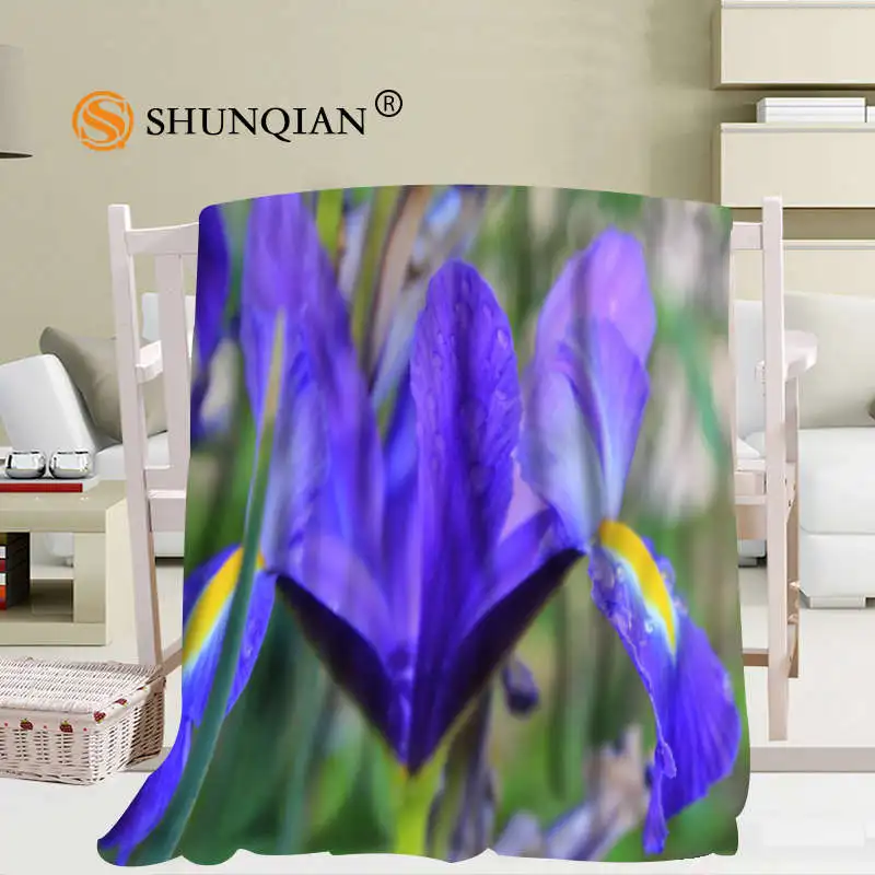 Ирис одеяло с изображением цветов мягкие DIY диван кровать Пижама комбинезон для