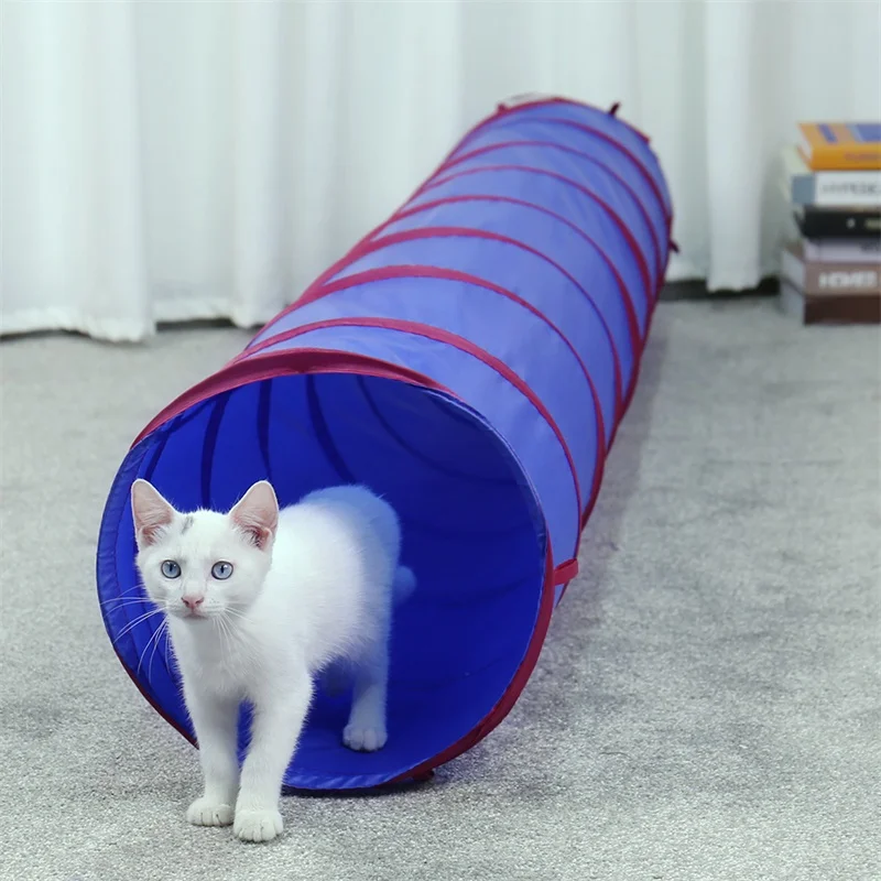 Складной туннель для домашних животных, Забавный котенок, кошка, щенок, игрушки в помещении, на открытом воздухе, собака, кошка, кролик, игровой туннель, кошка, Игровая палатка-гнездо, домик