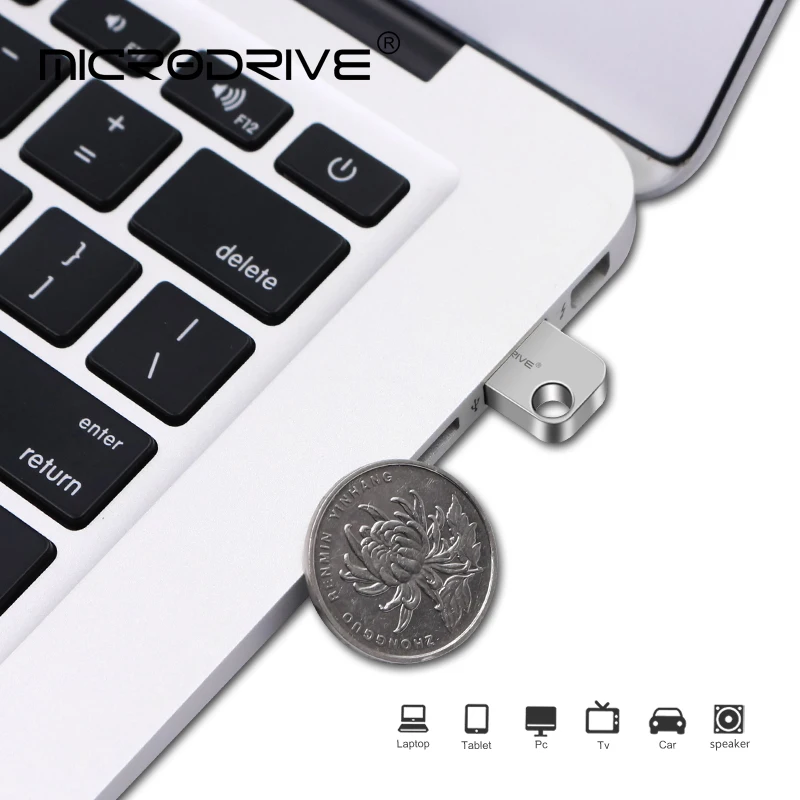 MicroDrive горячая Распродажа маленький металлический USB флеш-накопитель супер мини 8 ГБ 16 ГБ флеш-накопитель маленькая карта памяти 32 Гб 64 ГБ высокоскоростной Флэш-Диск