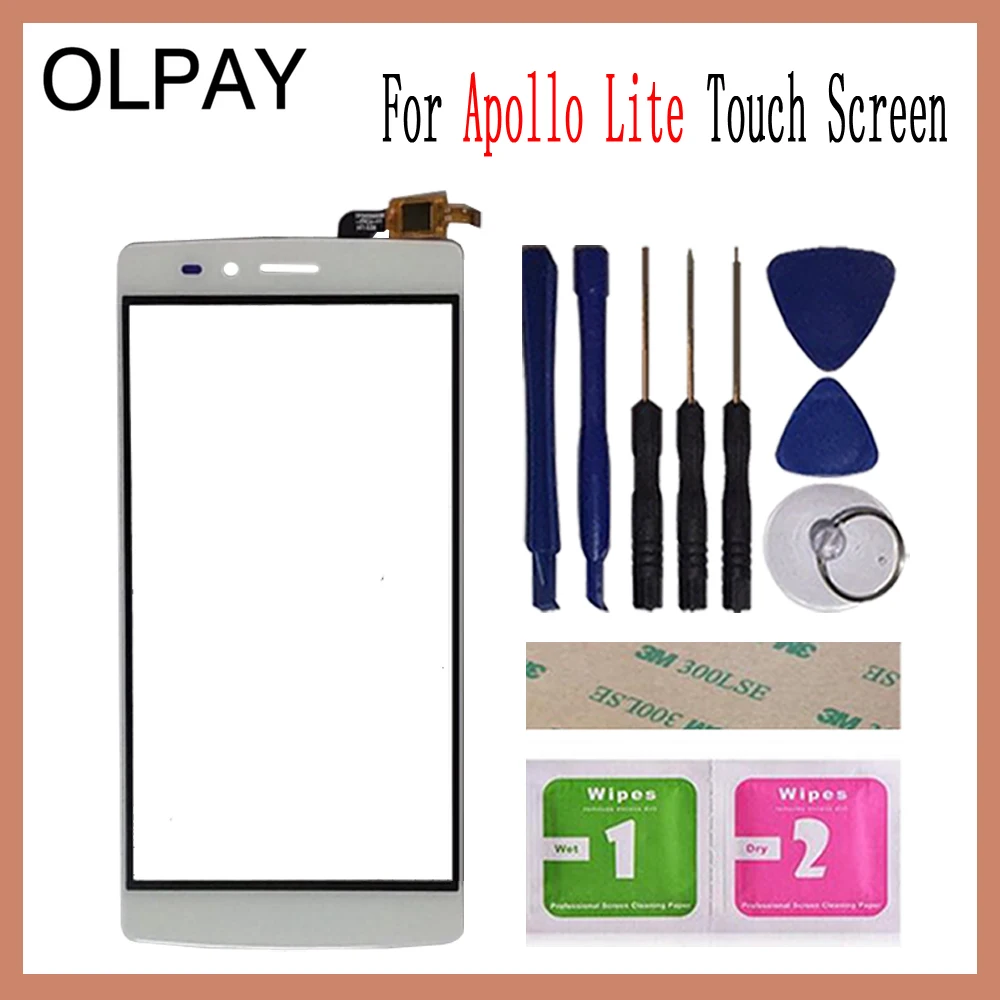 OLPAY 5,5 ''сенсорный экран для vernee Apollo Lite сенсорный экран дигитайзер Панель переднее стекло объектив сенсор инструменты клей+ салфетки