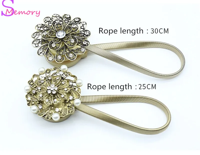 Diamond Flower Шторы s Tieback держатель магнит Шторы s пряжки клипы магнитного душ Шторы ремень аксессуары украшения дома