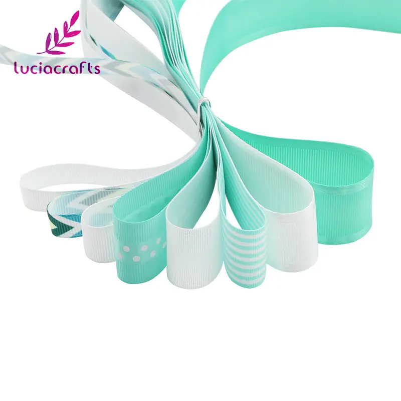 Распродажа! Lucia crafts, 8 ярдов, много вариантов, с принтом, Корсажная/атласная лента, бант, сделай сам, для шитья, материалы ручной работы, аксессуары S0202