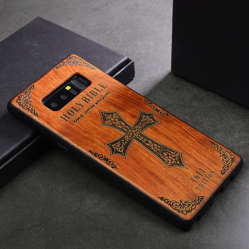 TPU Wood Чехол для телефона Rejaski из бамбукового дерева s для samsung Galaxy S9 Plus God Totem Wolf Ретро деревянный чехол для телефона samsung Galaxy Note 8 9 чехол - Цвет: TPU Wood