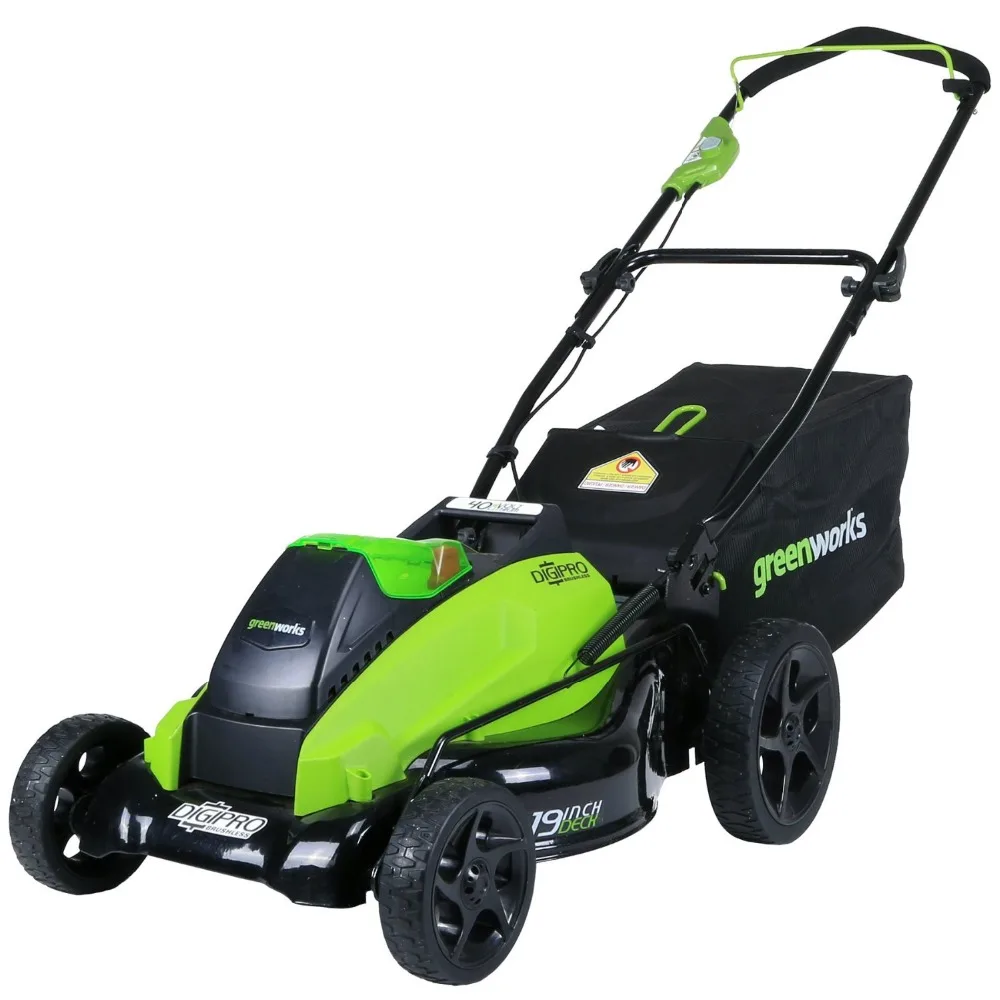Новое поступление 1200 м GreenWorks 2501302 G-MAX 40V 19 дюймов беспроводные газонокосилки, 4AH Батарея& Зарядное устройство включены