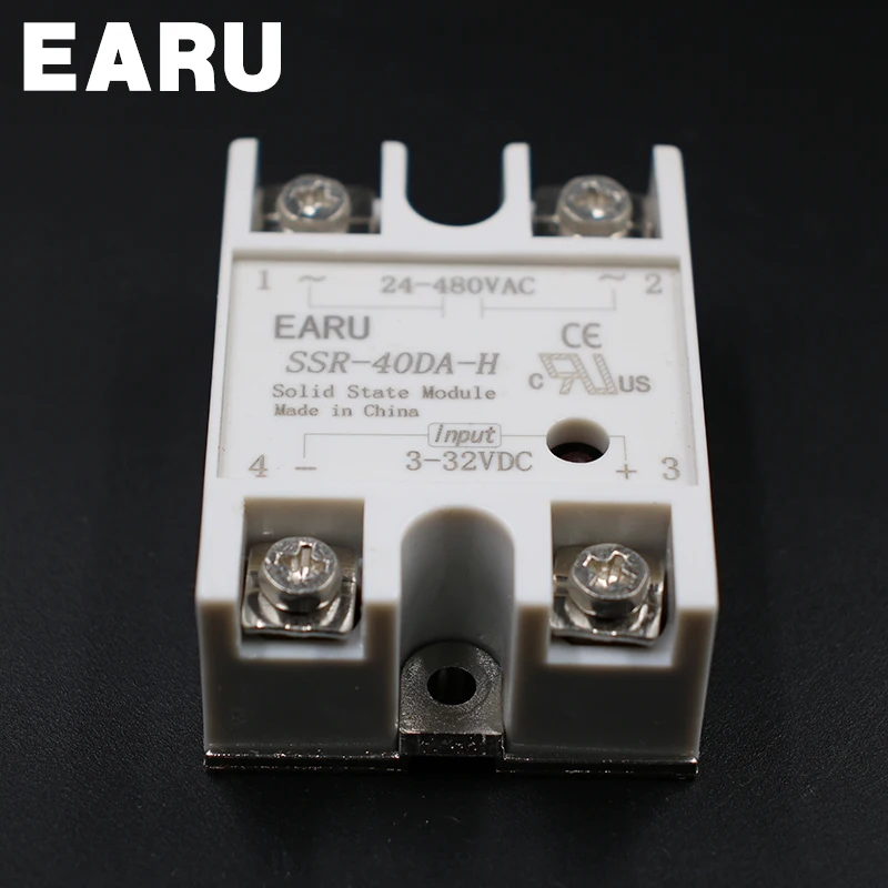 1 шт. 90 В-480 В 40A 250 В SSR-40DA-H твердотельный релейный модуль 3-32 В DC В AC SSR-40 DA SSR 40DA-H