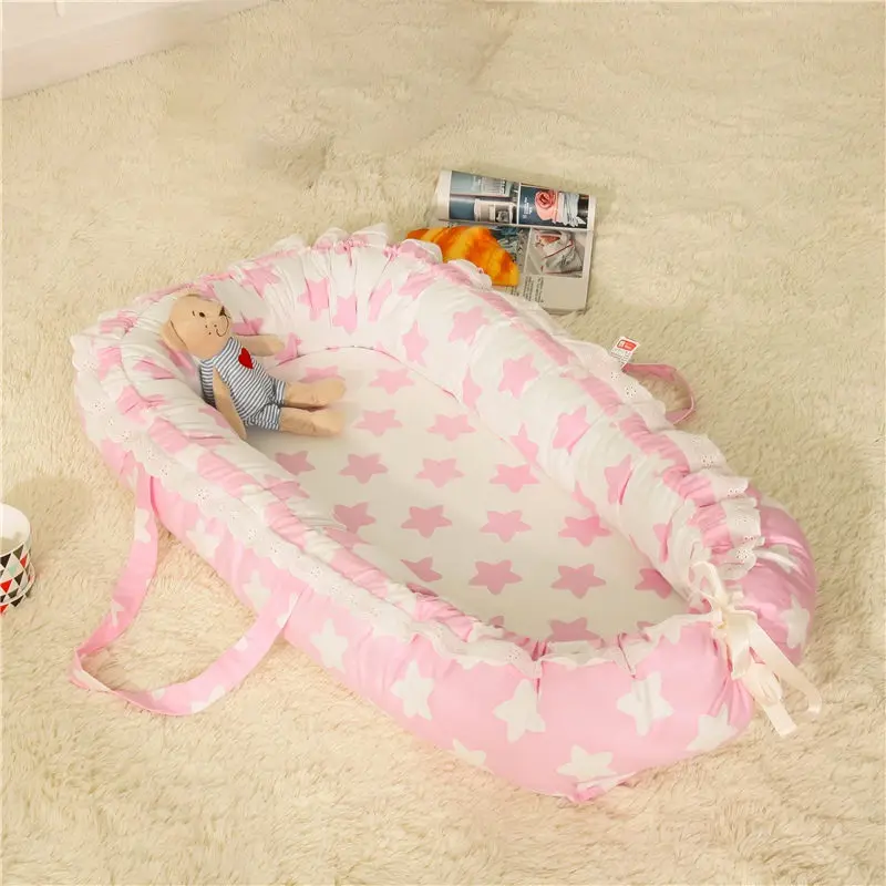 85*50 см детская кровать для сна переносная люлька для путешествий детская хлопковая Колыбель для малышей дышащая детская кроватка для новорожденных бампер