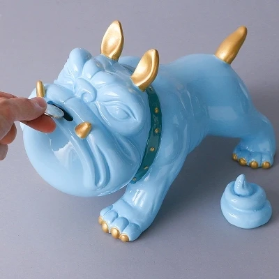 С принтом Lucky Dog свинья копилка для монет Изменить командовать бульдог дома