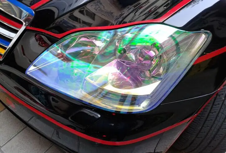 150 см * 30 блестящий Хамелеон авто стайлинг фары задние фонари пленка огни