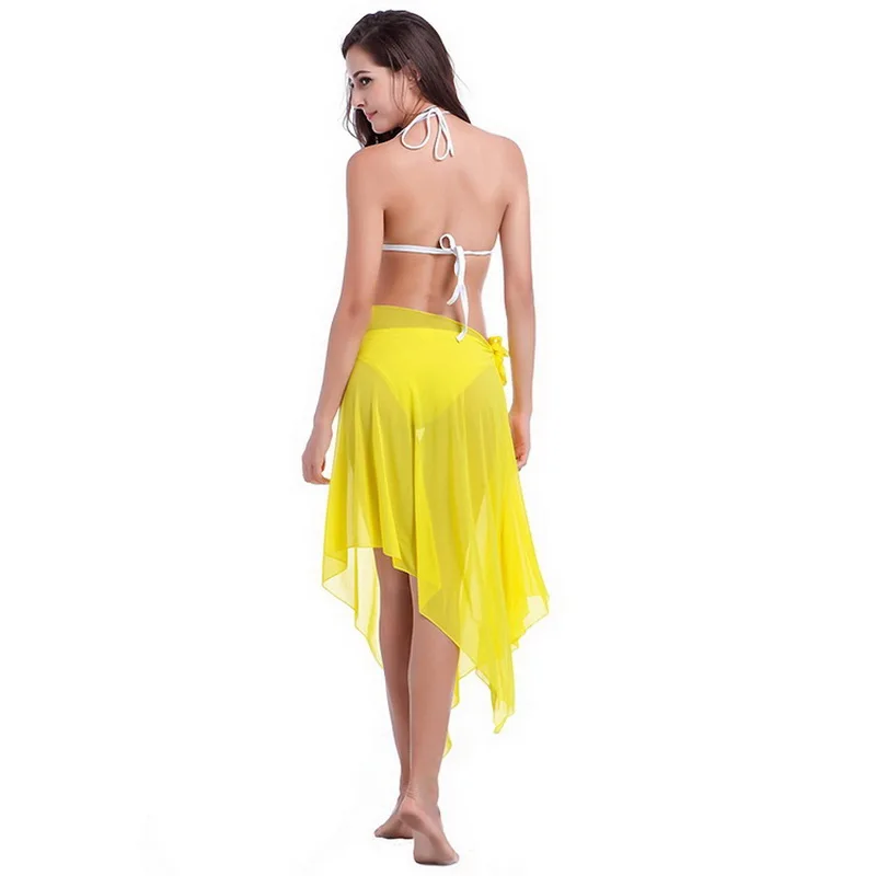 Женское пляжное платье бикини комплект из 3 предметов пляжный купальник для