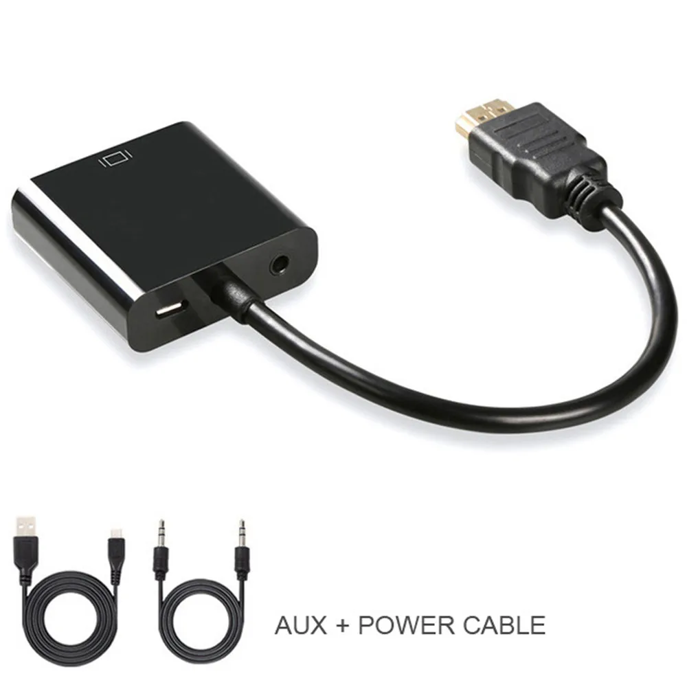 10 шт. HDMI к VGA адаптер папа Famale конвертер 1080P цифровой аналоговому Видео Аудио для