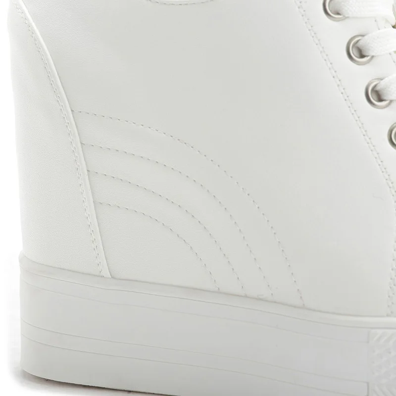 Женские туфли на платформе WDZKN повседневные высоком каблуке черные белые