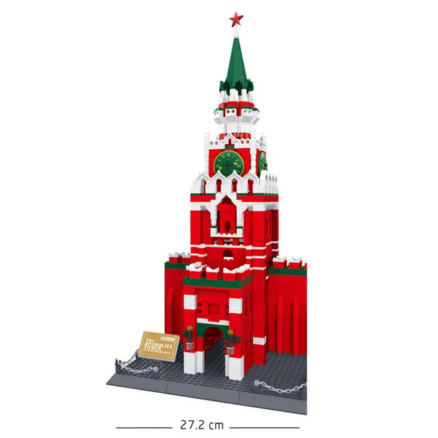 8017 no box Wange World Great architecture большой набор строительных блоков город Лондон Париж Нью-Йорк игрушки кирпич совместимый Тадж-Махал - Цвет: 8017 no box