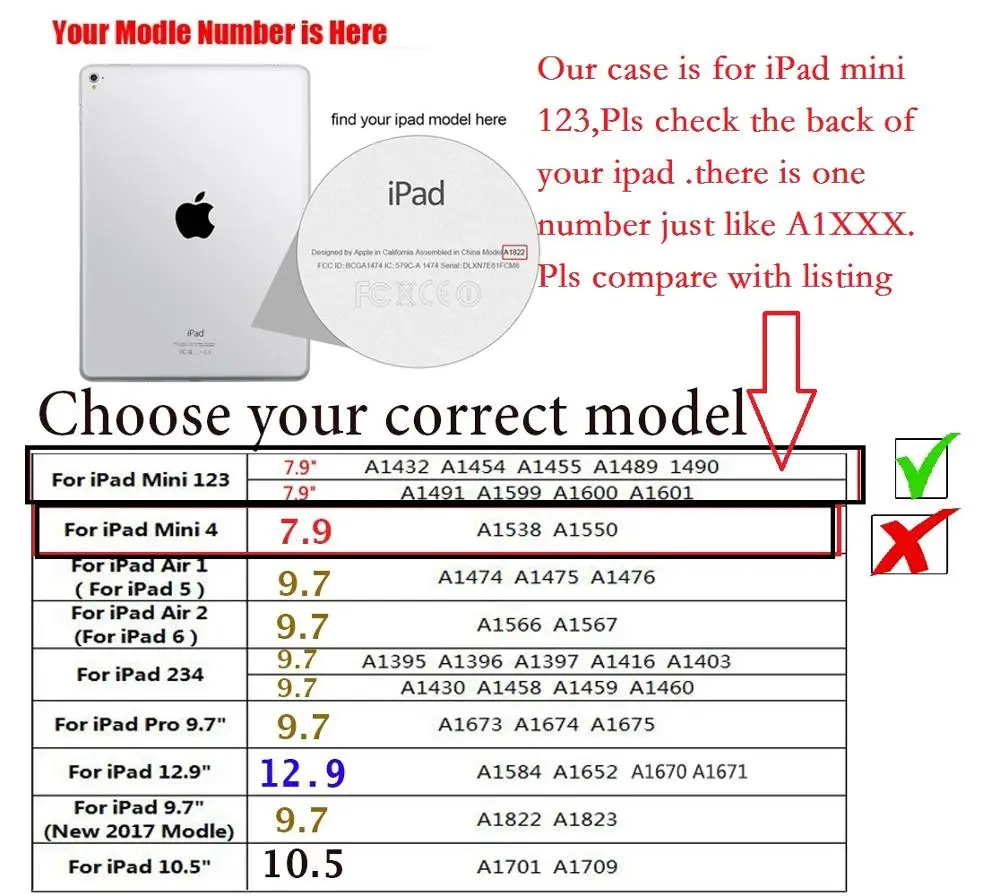 Тонкий чехол с мультяшным рисунком для iPad mini 1 2 3 оленем откидная подставка умный