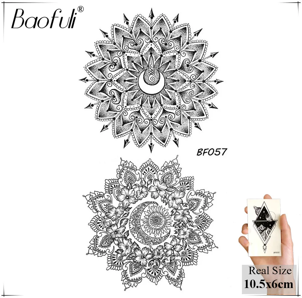 BBF057 BAOFULI, Мужская Временная Геометрическая Вселенная, ромбовидная татуировка, водонепроницаемая, планеты, город, тату, боди, рука, искусство, Переводные татуировки, наклейка - Цвет: BBF057