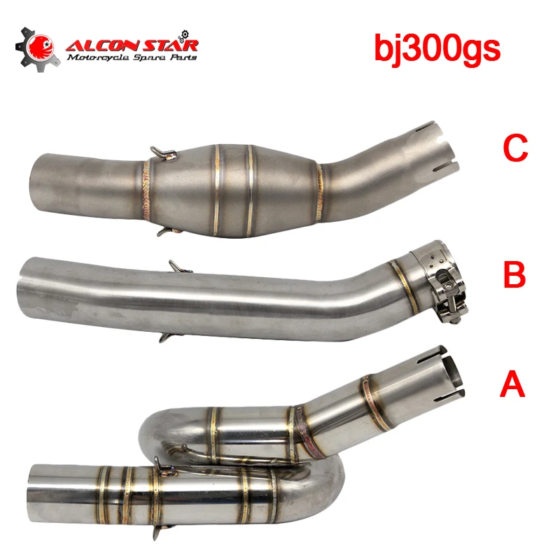 Alconstar 50 8 мм мотоцикл выхлопной трубы для Бенелли BJ300GS BN300 выхлопная средняя труба