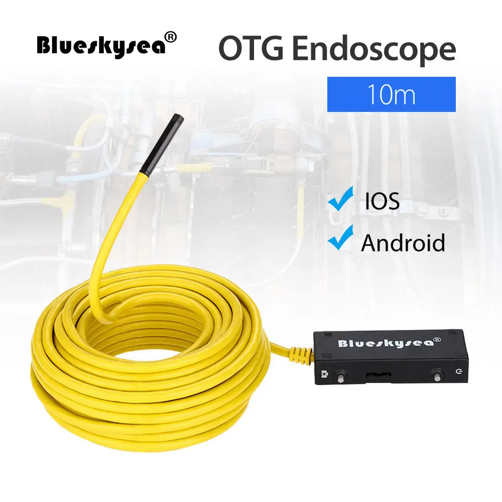 Эндоскоп OTG инспекции Камера 5 мм 10 м 2MP видео для IOS Android смартфон|Камеры