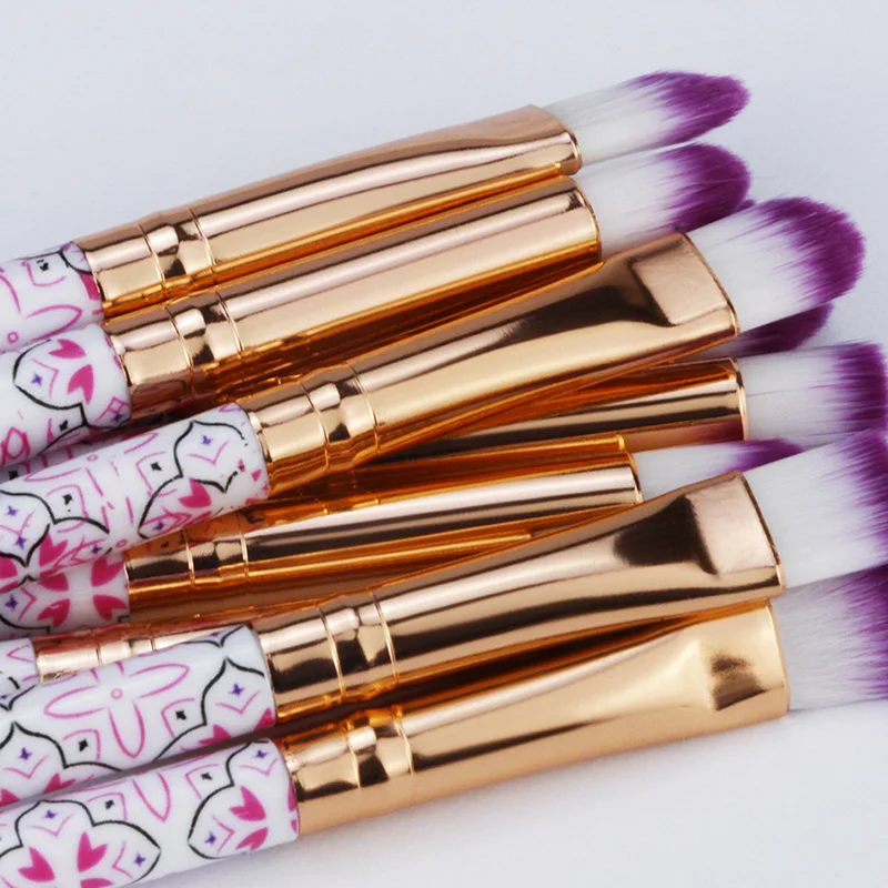 10 шт. кисти для макияжа тени век бровей тонкие линии изображения узоров губ