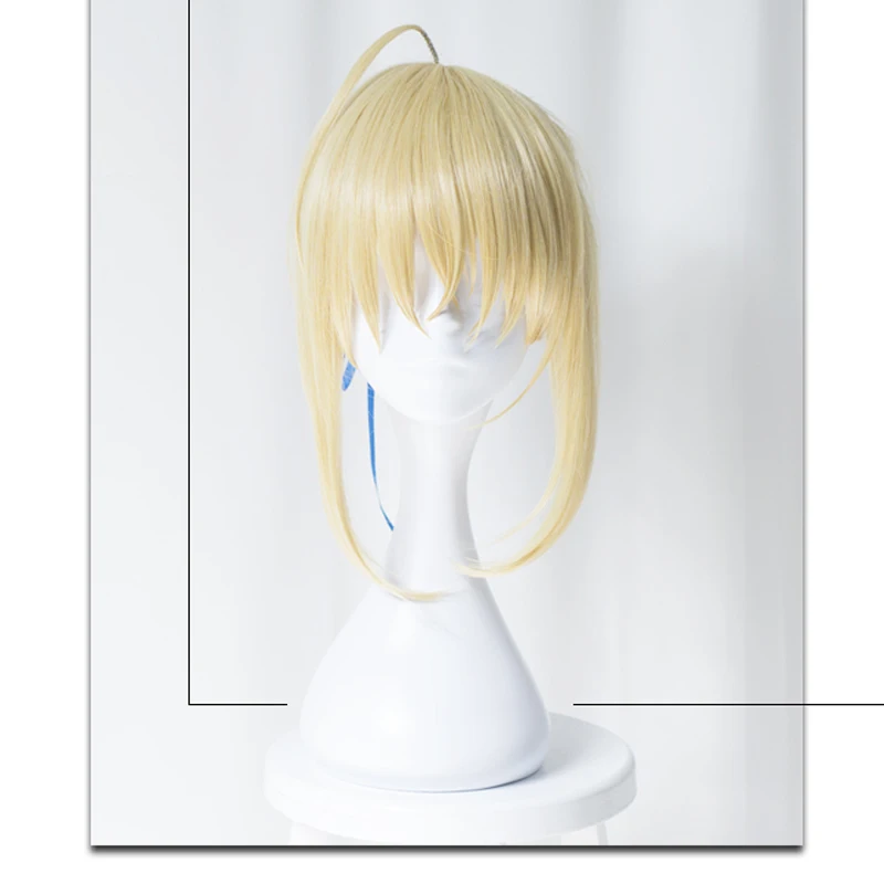 Fate/Stay Night Fate/Grand Order Saber золотой парик косички косплей Хэллоуин ролевые игры волосы