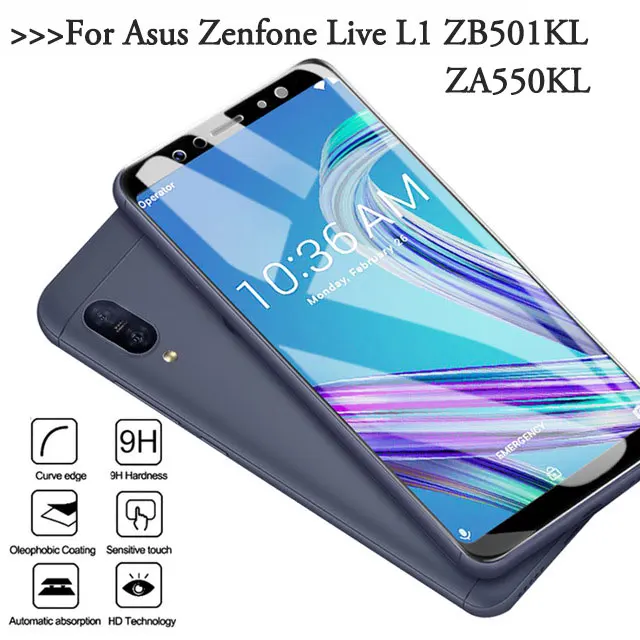 Закаленное стекло для Asus Zenfone Live L1 ZA550KL Защита экрана для Zenfone Live ZB501KL X00RD защитное стекло ZA 550KL пленка
