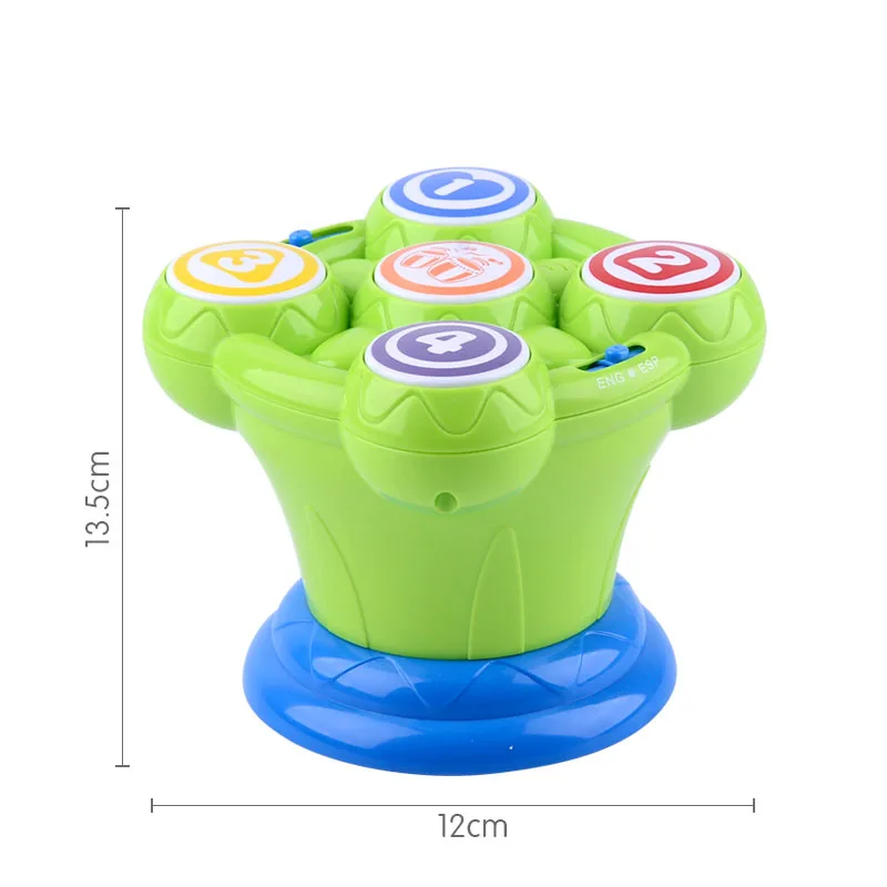 Электронный музыкальный ручной барабан инструмент освещение звук Детская