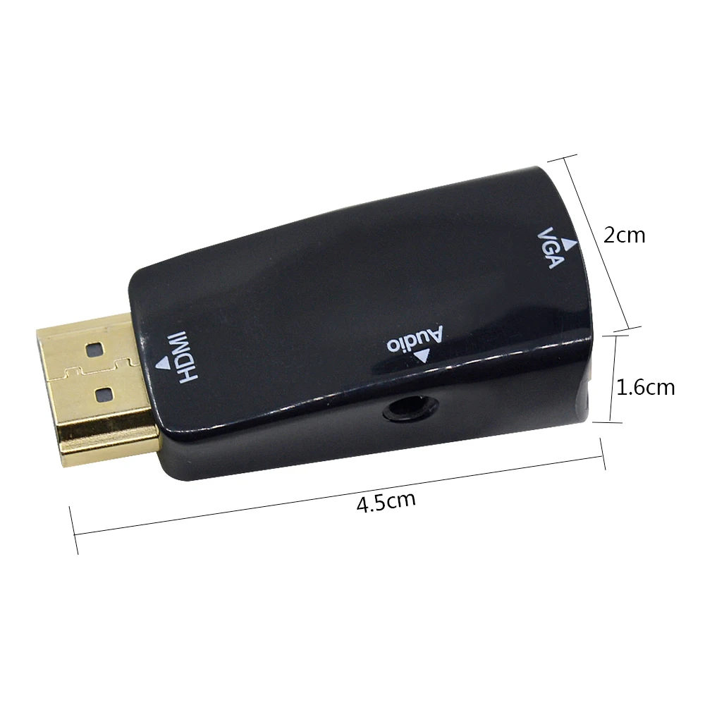 CHIPAL HD 1080P HDMI в VGA конвертер адаптер с 3,5 мм аудио кабель HDMI2VGA для ПК планшет ноутбук Настольный к HDTV монитор