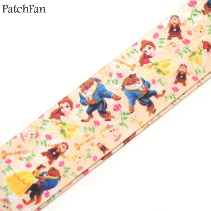 A0308 Patchfan, Красавица и чудовище, ремешок для ключей, телефонов, USB флеш-накопители, брелки, ID, имя, бирка, держатель значка