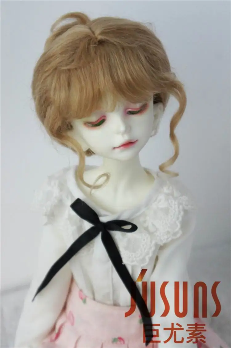JD160 1/6 1/4 1/3 модные парики из мохера для кукол мягкий парик BJD Размер 6-7 дюймов 7-8 дюймов 8-9 дюймов, классика аксессуары для кукол - Цвет: 7-8inch Ash Blond M4