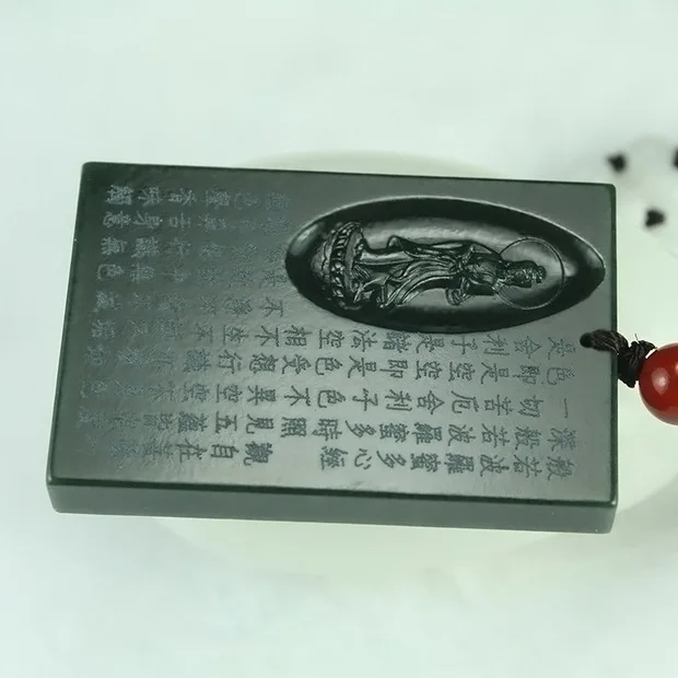 Подвеска Guanyin в китайском буддийском Писании ручной работы резная подвеска виде