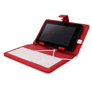 7&quot Tablet PC Leather Case Protective Jacket with USB Keyboard Red | Компьютеры и офис