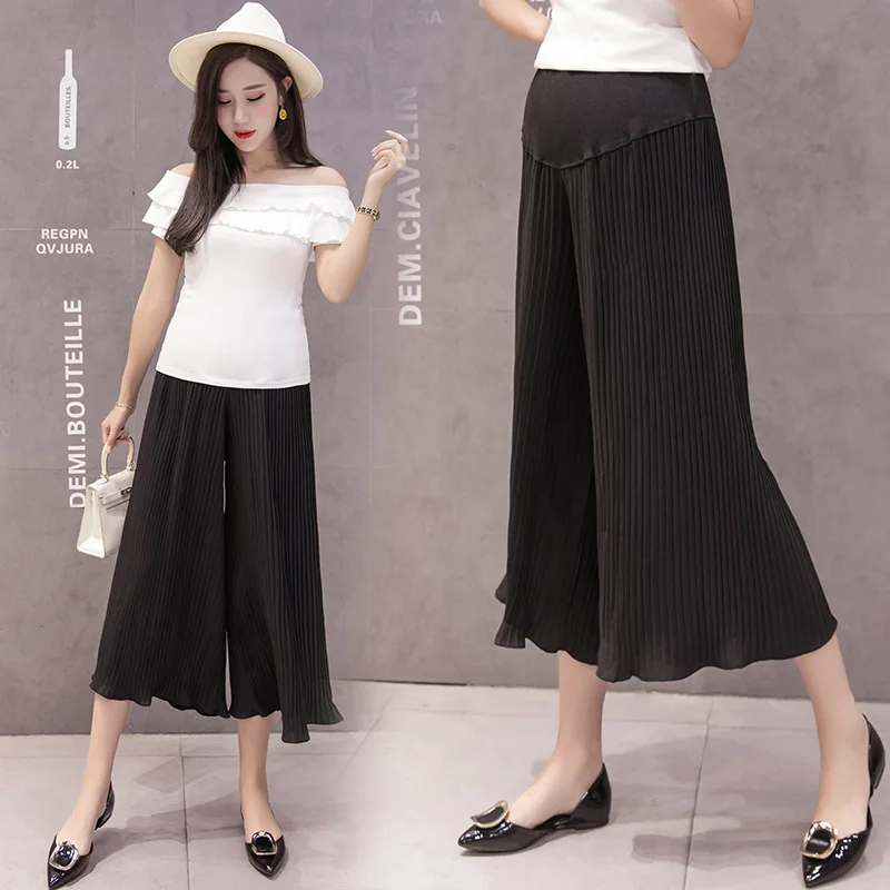 Широкие брюки Envsoll для беременных женщин свободные с высокой талией элегантные