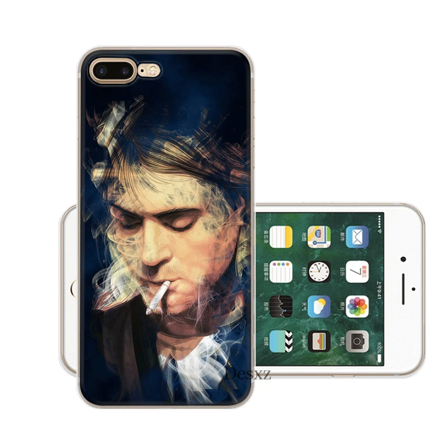 Desxz Kurt Cobain Nirvana Mobile Phone Case for iPhone 6 6s 7 8 Plus 11 Pro X XS Max 5 5s SE Cover Protection |