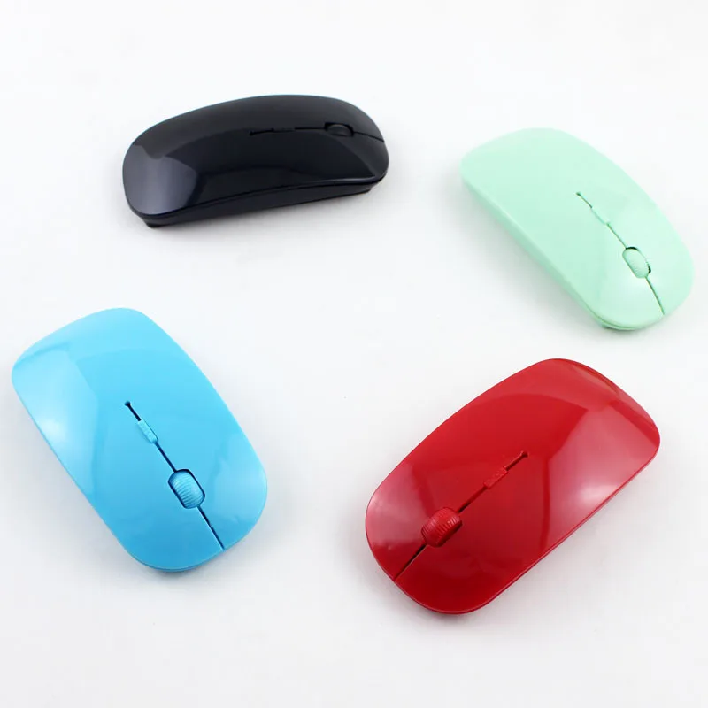 KuWFi Bluetooth 2,4G, беспроводная мышь с usb-приемником, яркие цвета, модные ультра тонкие мини компьютерные мыши, ноутбук, настольный компьютер