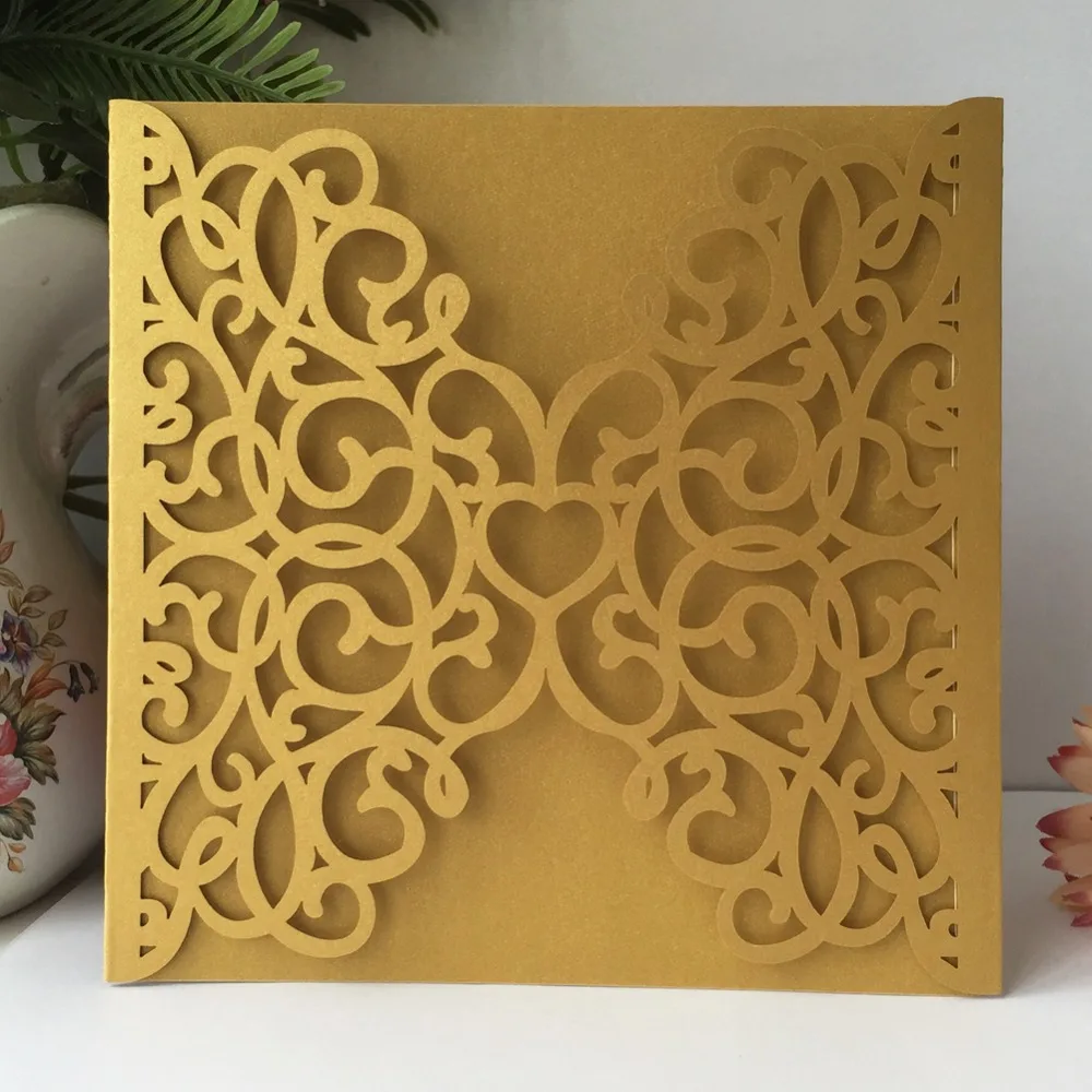 45 шт квадратные лазерные свадебные пригласительные открытки украшения