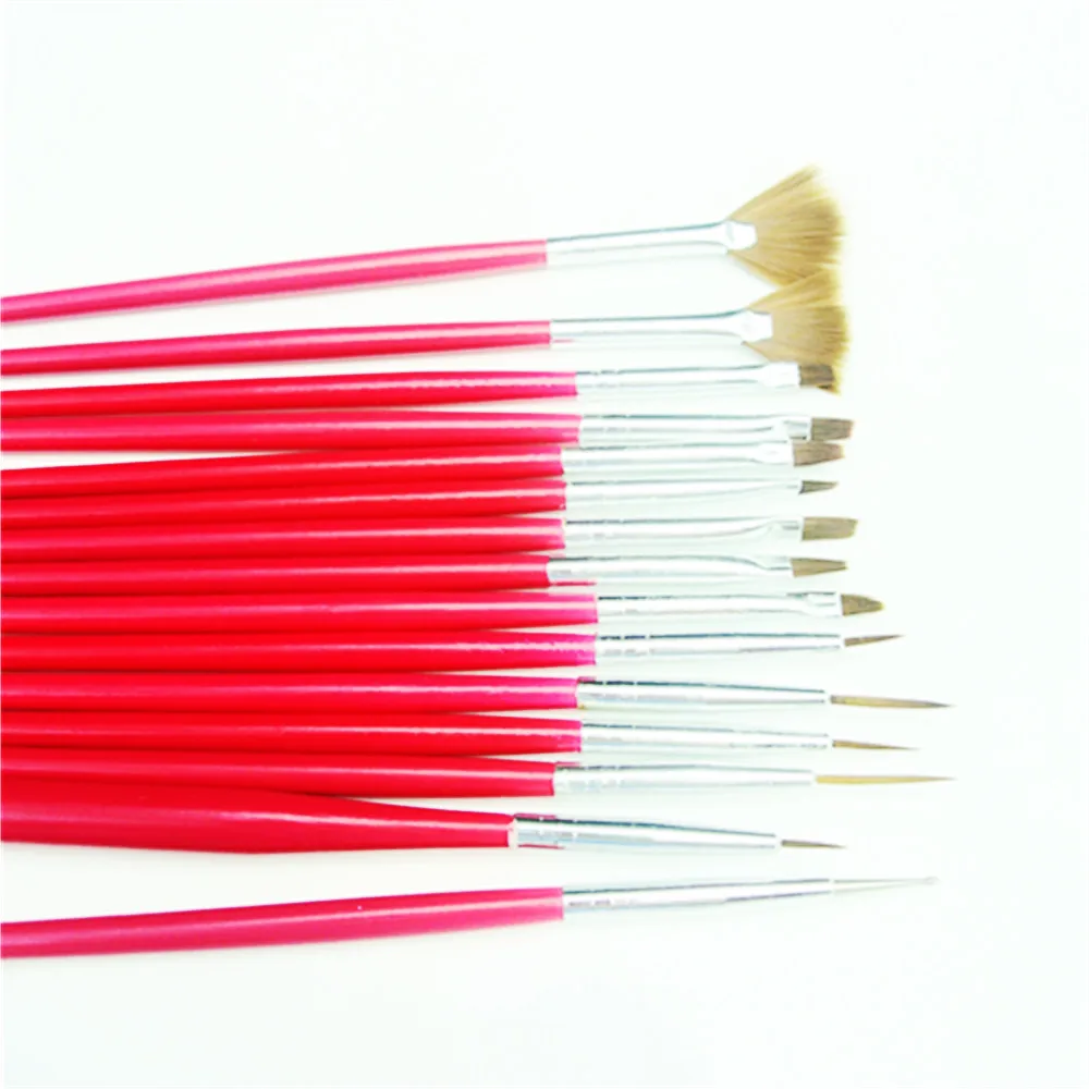 2017 настоящая акция щетка для ногтей Красная 15 шт. декора набор инструментов
